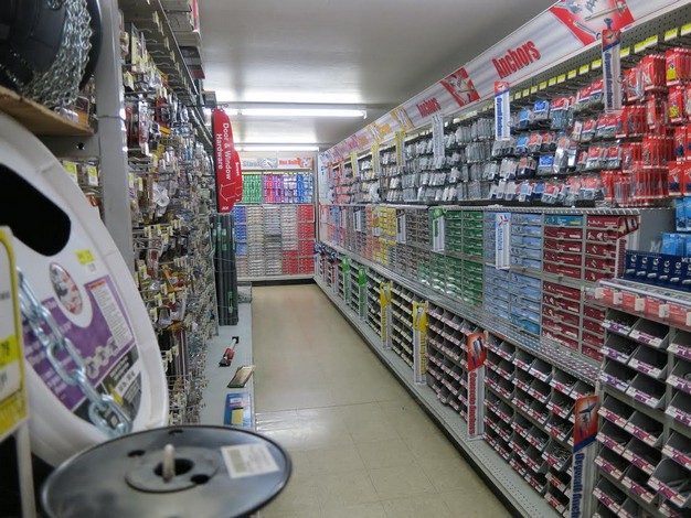 Fasteners, nuts and bolts at Mission Ace Hardware & Lumber in Santa Rosa, CA.